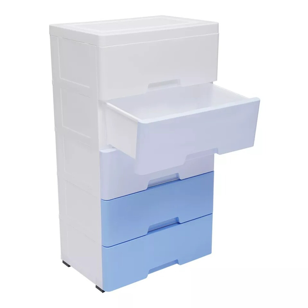 5 Drawer Dresser Chest Clothes Storage Modern Bedroom Closet Cabinet Plastic